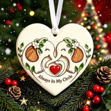 Always In My Circle - Elephant Heart Ceramic Ornament