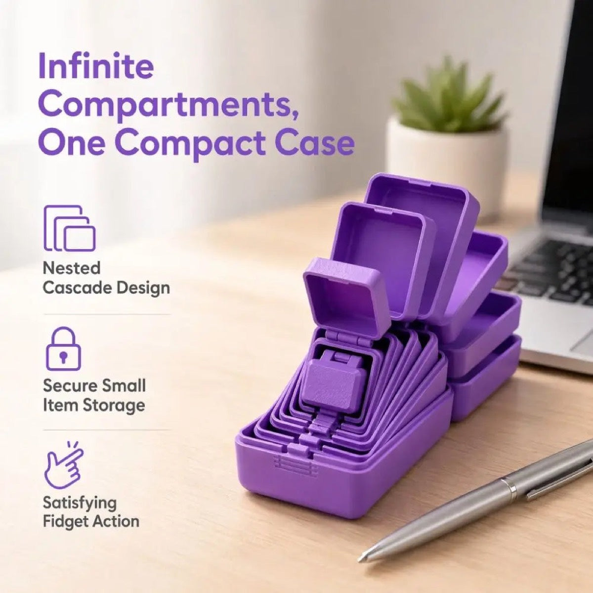 Funny 7-Layer Prank Box – 3D Printed Middle Finger Surprise Gift
