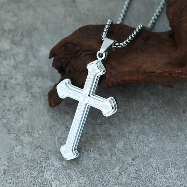 ✝️ “The Lord's Prayer” Cross Necklace -- Unisex