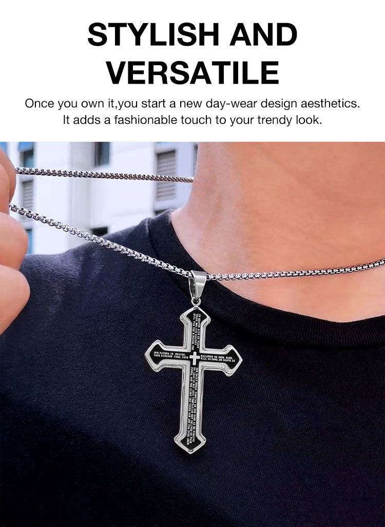 ✝️ “The Lord's Prayer” Cross Necklace -- Unisex