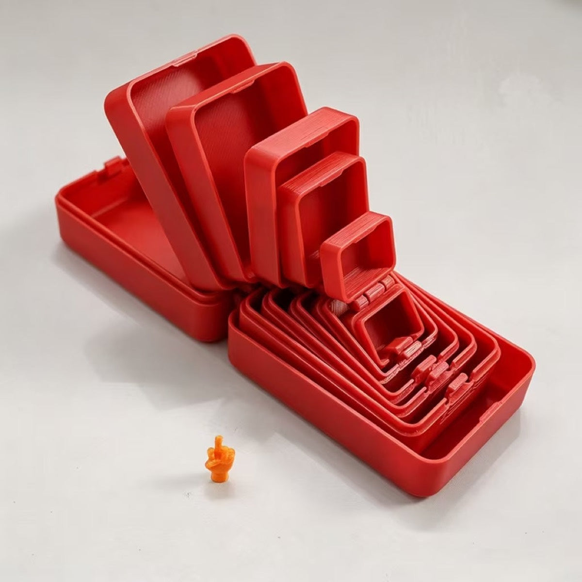 Funny 7-Layer Prank Box – 3D Printed Middle Finger Surprise Gift