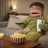 Funny Monster Hooded Fleece Robe 🐸💤
