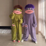 Funny Monster Hooded Fleece Robe 🐸💤