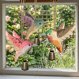 Hand Carved Wooden Bird Wind Chime – Rustic Garden Hanging Decor