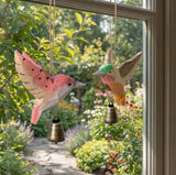 Hand Carved Wooden Bird Wind Chime – Rustic Garden Hanging Decor