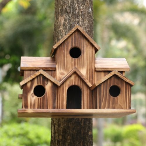6-Holes Handmade Bird House