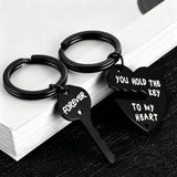 Heart & Key Matching Keychain Set – You Hold the Key To My Heart