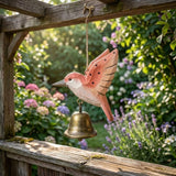 Hand Carved Wooden Bird Wind Chime – Rustic Garden Hanging Decor