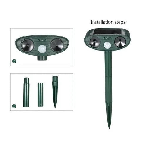 Ultrasonic Deer Repeller Solar Powered, Keep Deer out of Garden