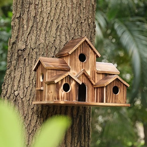 6-Holes Handmade Bird House