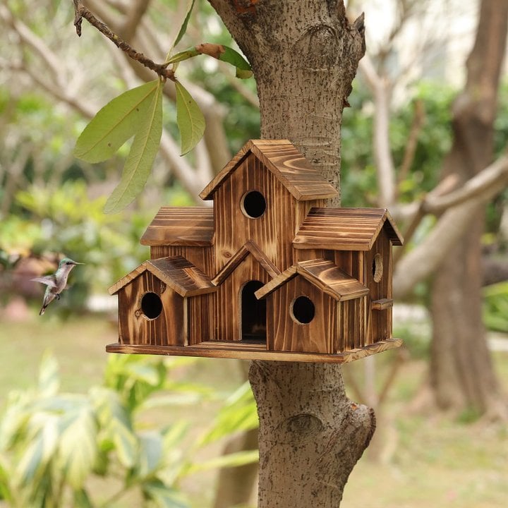 6-Holes Handmade Bird House