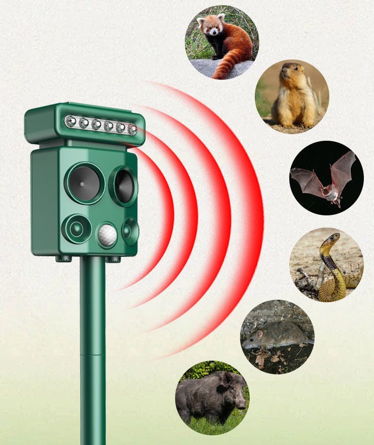 2026 Upgraded Ultrasonic Solar Deer & Animal Repellent