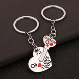 Heart & Key Matching Keychain Set – You Hold the Key To My Heart