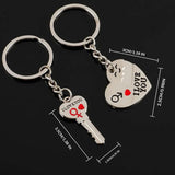 Heart & Key Matching Keychain Set – You Hold the Key To My Heart