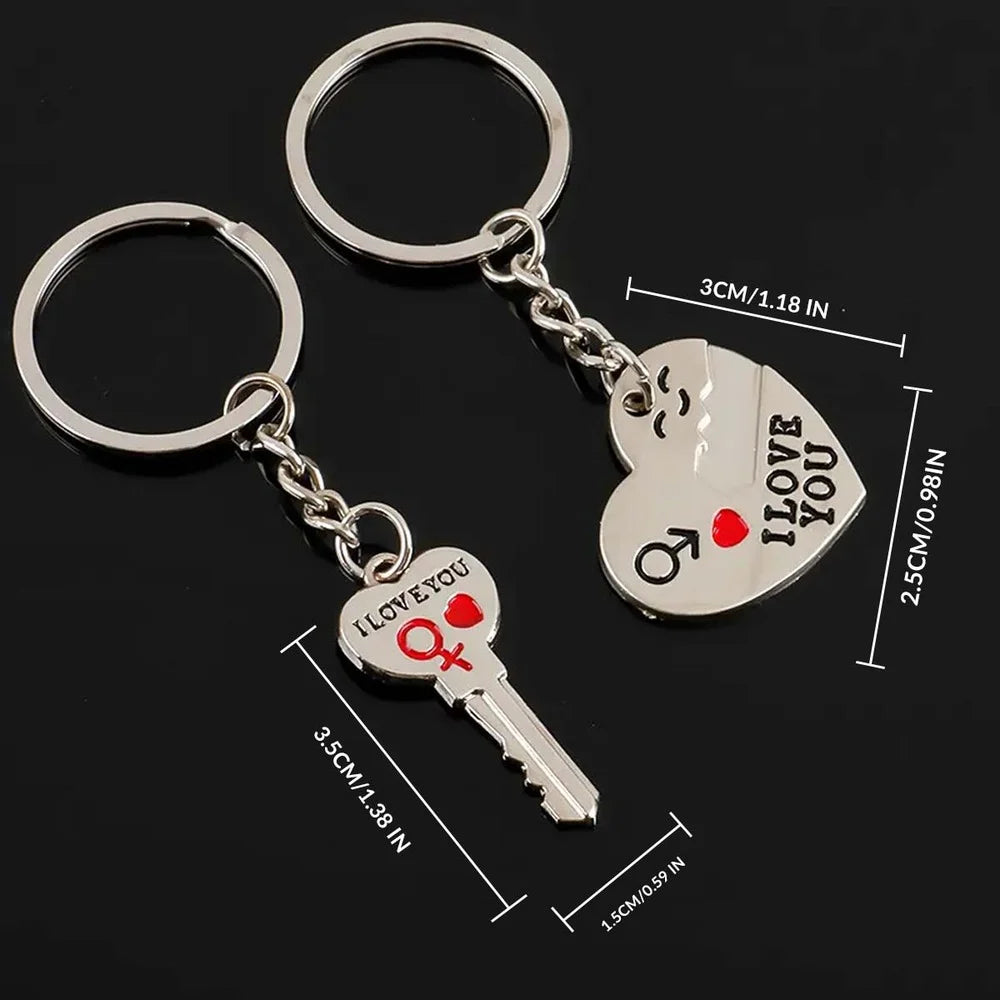 Heart & Key Matching Keychain Set – You Hold the Key To My Heart