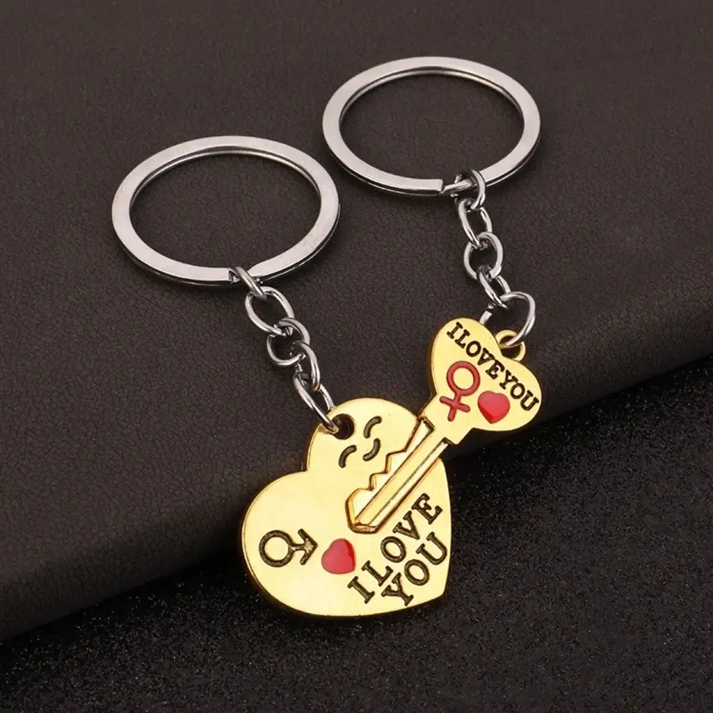Heart & Key Matching Keychain Set – You Hold the Key To My Heart