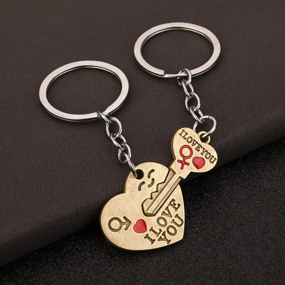 Heart & Key Matching Keychain Set – You Hold the Key To My Heart