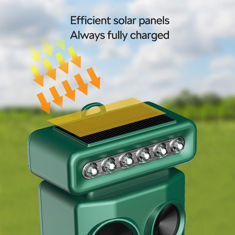 2026 Upgraded Ultrasonic Solar Deer & Animal Repellent