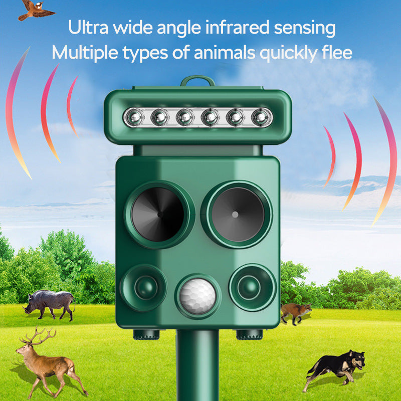 2026 Upgraded Ultrasonic Solar Deer & Animal Repellent