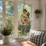 💃 Whimsical Dancing Lady Hanging Ornament | Folk-Art Porch & Window Decor