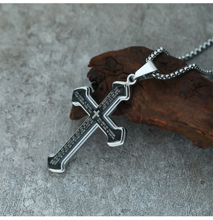 ✝️ “The Lord's Prayer” Cross Necklace -- Unisex