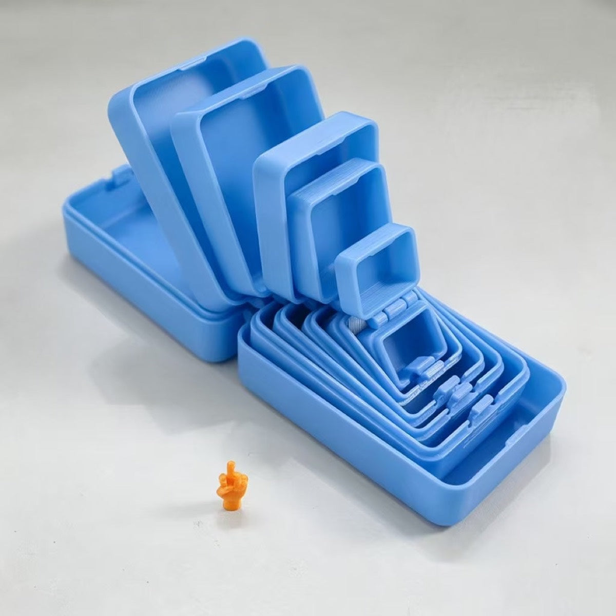 Funny 7-Layer Prank Box – 3D Printed Middle Finger Surprise Gift