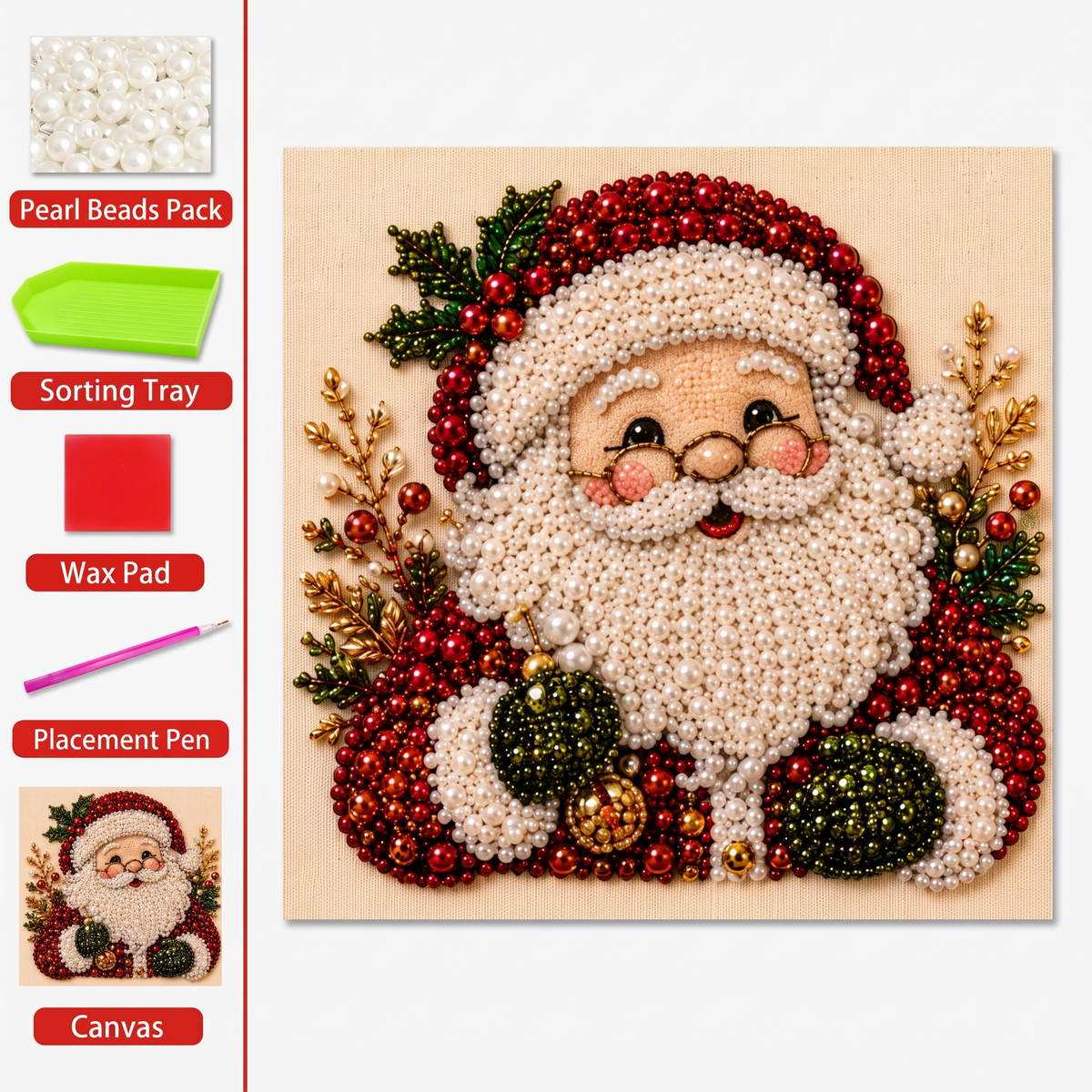Holiday DIY Diamond Pearl Painting Art Kit