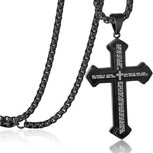 ✝️ “The Lord's Prayer” Cross Necklace -- Unisex