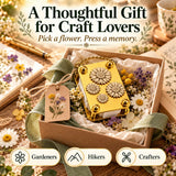🌸 Mini Metal Flower Press – Pocket-Sized Botanical Press for Flowers & Leaves, Vintage Floral Craft Tool & Thoughtful Gift 🎁