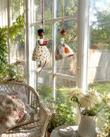 💃 Whimsical Dancing Lady Hanging Ornament | Folk-Art Porch & Window Decor