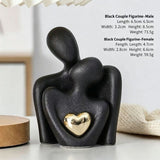 Ceramic Hugging Couple Figurine