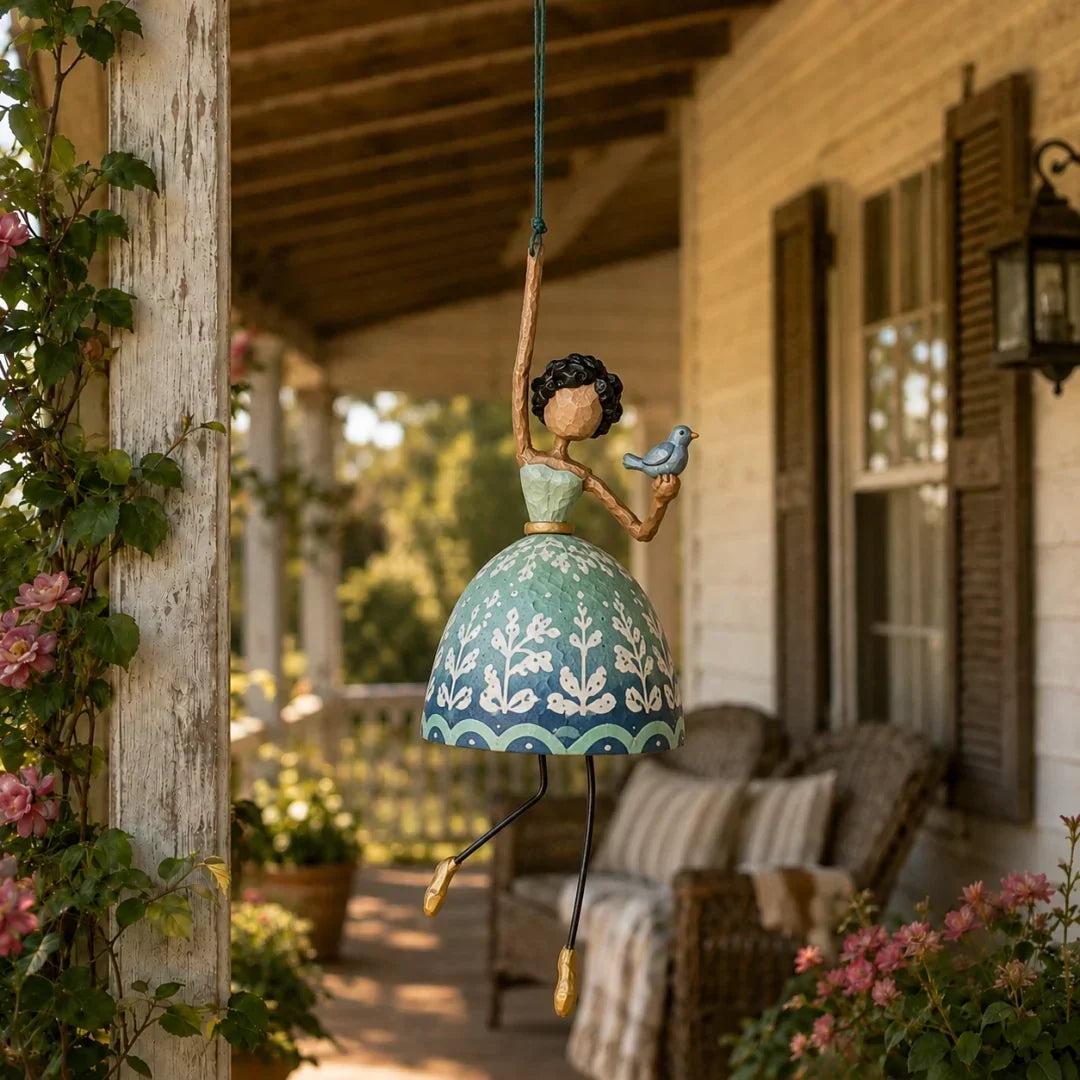 💃 Whimsical Dancing Lady Hanging Ornament | Folk-Art Porch & Window Decor