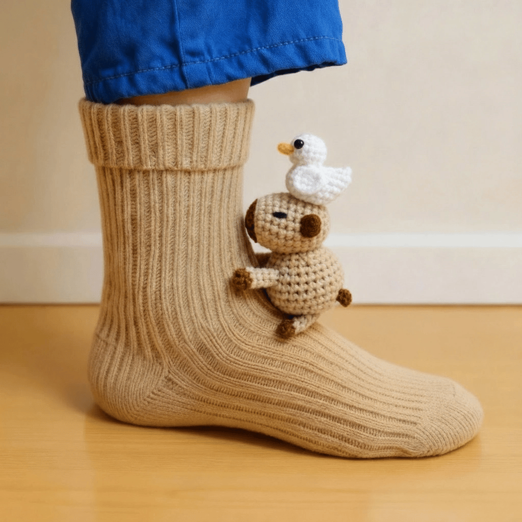 Cozy 3D Knit Animal Socks, Cute & Comfy for You or a Lovely Gift