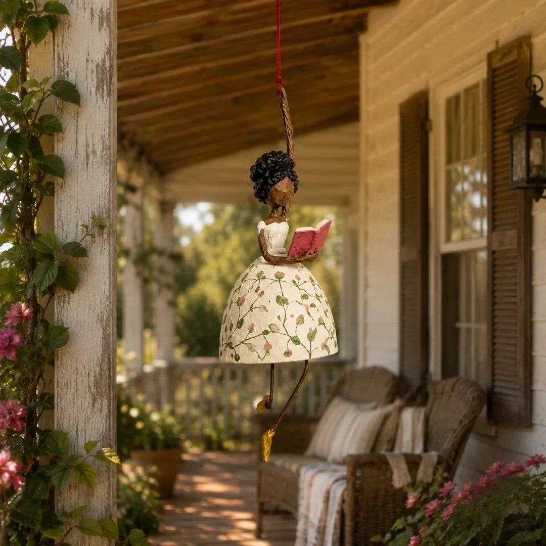 💃 Whimsical Dancing Lady Hanging Ornament | Folk-Art Porch & Window Decor