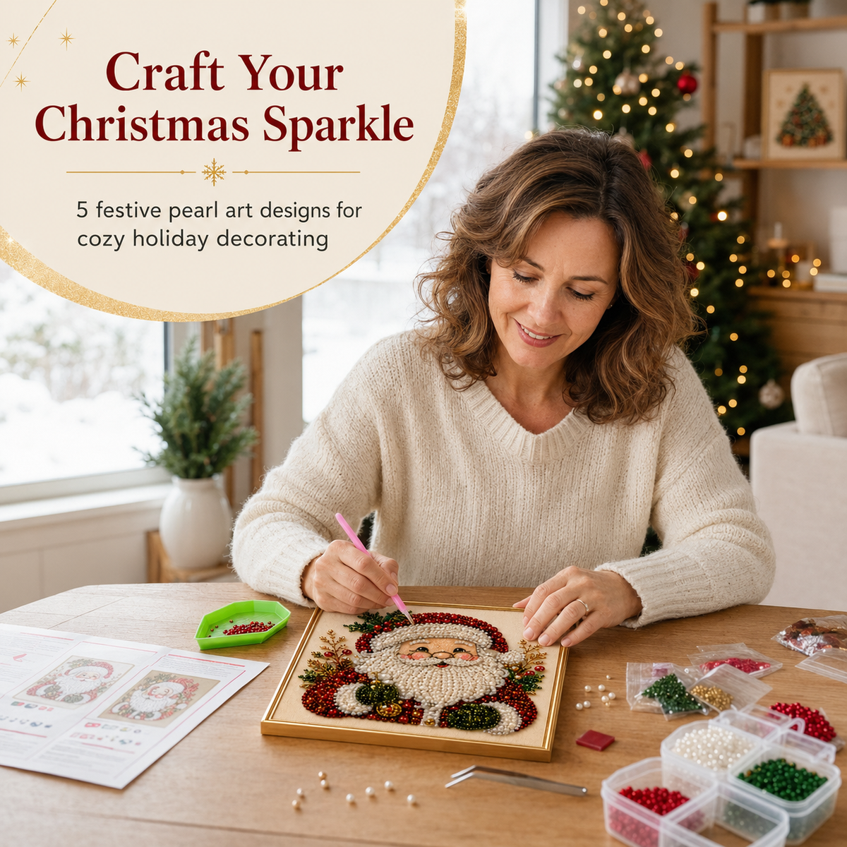 Holiday DIY Diamond Pearl Painting Art Kit