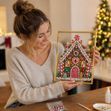 🎄 DIY Jeweled Christmas Tree Art Kit | Colorful Gems, Pearls, Paints & Gold-Tone Floating Display Frame 💎✨