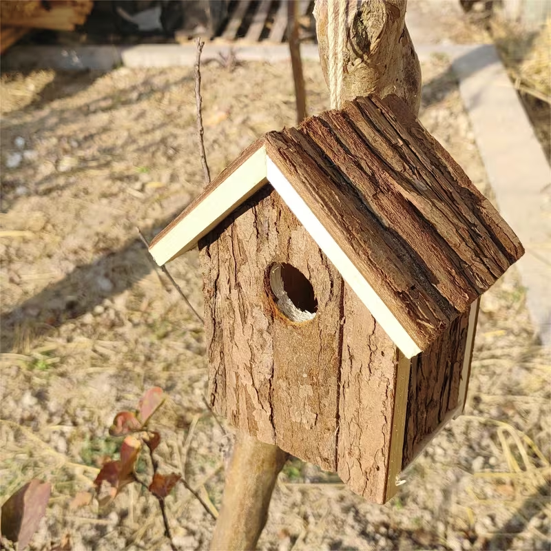 Handcrafted Wooden Birdhouse – Cozy Nest for Garden Birds
