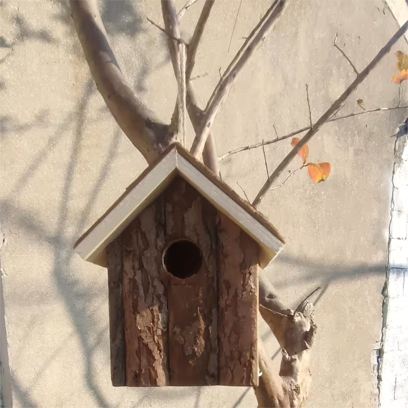 Handcrafted Wooden Birdhouse – Cozy Nest for Garden Birds