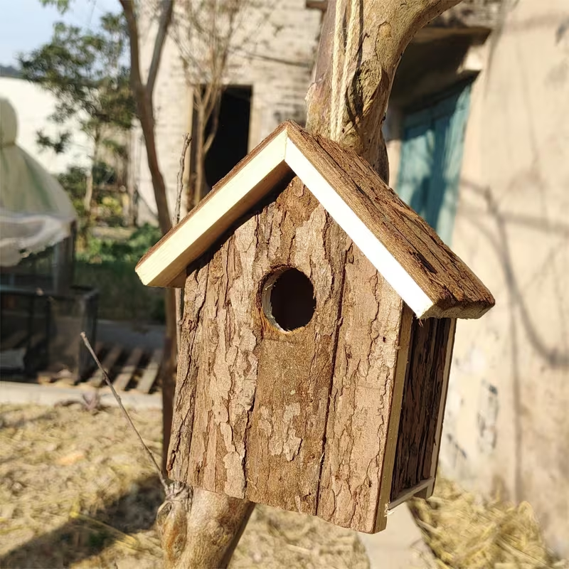 Handcrafted Wooden Birdhouse – Cozy Nest for Garden Birds