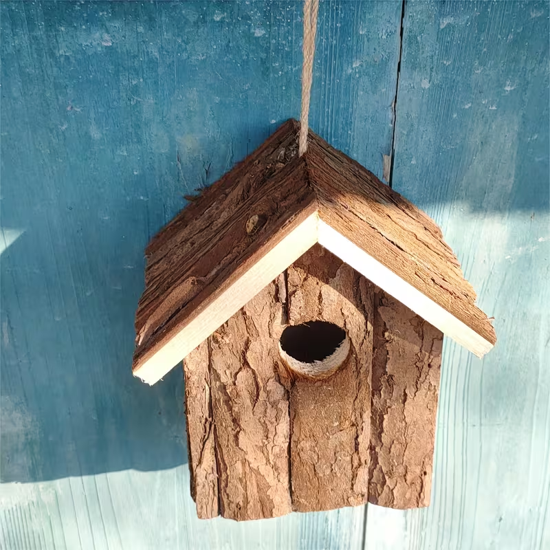 Handcrafted Wooden Birdhouse – Cozy Nest for Garden Birds