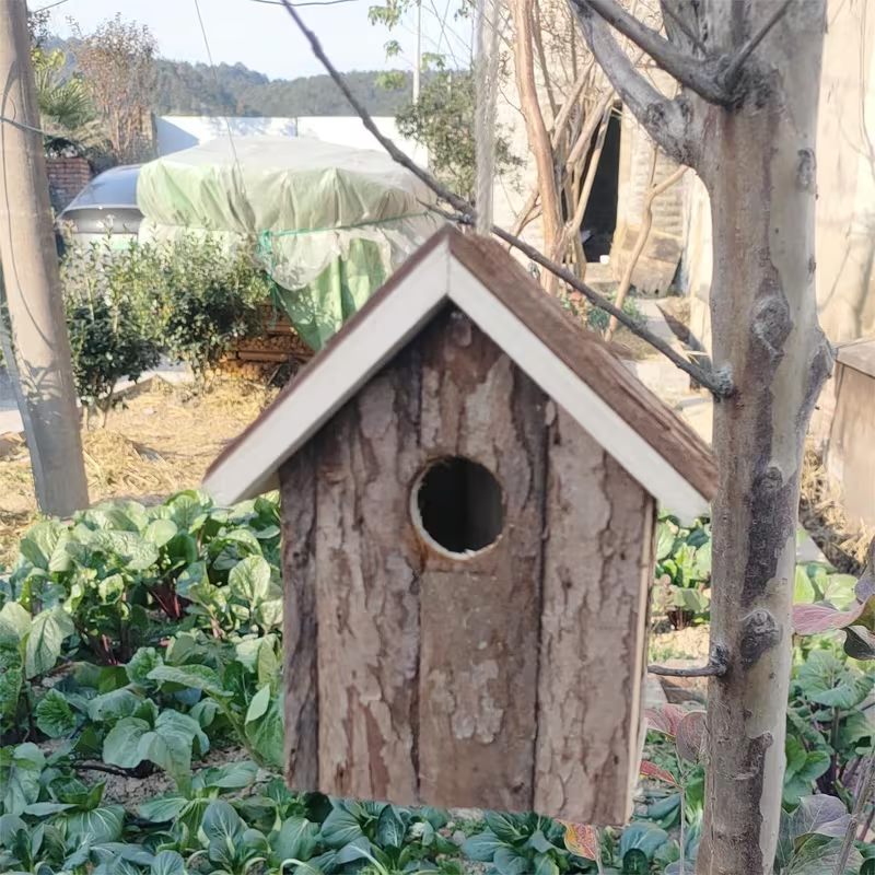 Handcrafted Wooden Birdhouse – Cozy Nest for Garden Birds