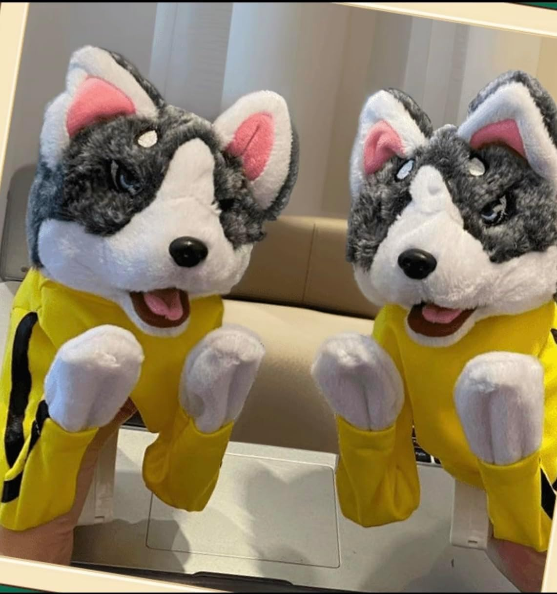 Novelty Boxing Husky Dog Puppet Interactive Pet Toy Funny Fighting