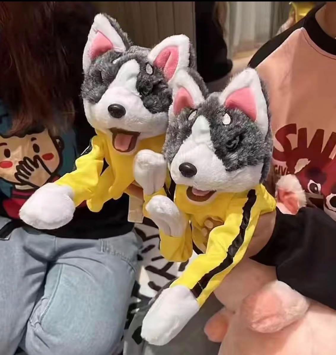 Novelty Boxing Husky Dog Puppet Interactive Pet Toy Funny Fighting