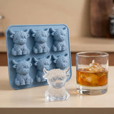 🐮 Mini Highland Cow Ice Cube & Dessert Mold 🧊