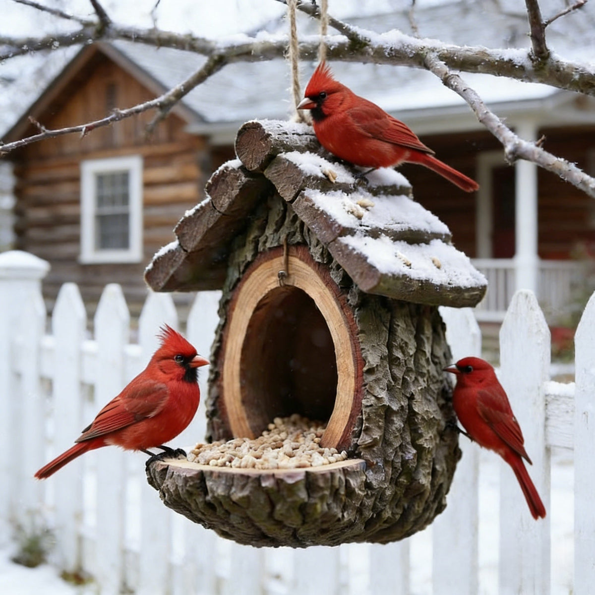 Vintage Treehouse Shape Bird Feeder