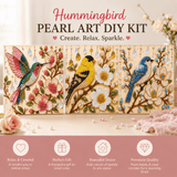 Hummingbird Pearl Art DIY Kit - Handcrafted 3D Bead Painting Craft for Adults & Home Decor