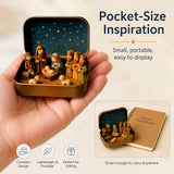 ✝️ Mini Nativity Scene Keepsake Tin — 🙏Pocket-Sized Christmas Holy Family Set