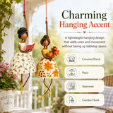 💃 Whimsical Dancing Lady Hanging Ornament | Folk-Art Porch & Window Decor
