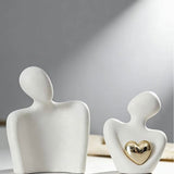Ceramic Hugging Couple Figurine