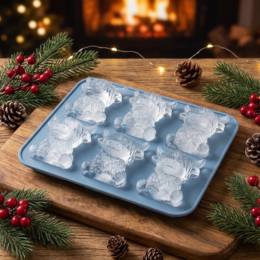 🐮 Mini Highland Cow Ice Cube & Dessert Mold 🧊
